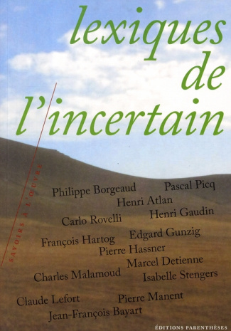 Lexiques de l'incertain