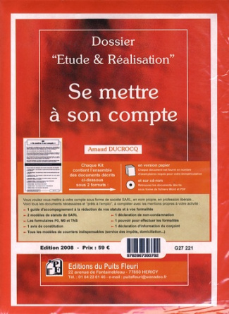 SE METTRE A SON COMPTE. LE KIT AVEC CD-ROM. TOUS LES DOCUMENTS NECESSAIRES ET PR - TOUS LES DOCUMENT