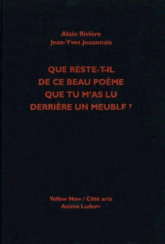 Que reste-t-il de ce beau poème que tu m'as lu derrière le meuble ? La collection Marboeuf