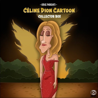 Coffret Céline Dion Cartoon. Collector Box. Avec 5 cartes postales exclusives, 1 lithographies exclu