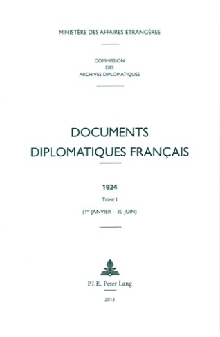 Documents diplomatiques français 1924. Tome 1 (1er janvier - 30 juin)