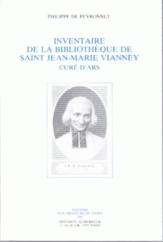 Inventaire de la bibliothèque de saint Jean-Marie Vianney, curé d'Ars