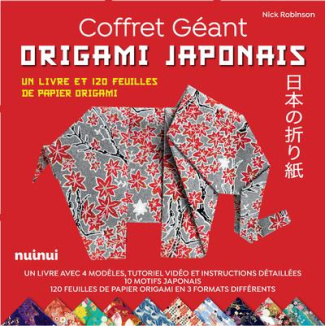 Coffret géant Origami japonais. Avec un livre et 120 feuilles de papier origami