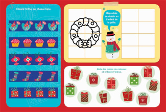 Je m'amuse à Noël. Plus de 100 activités et 100 autocollants tout en couleurs ! Labyrinthes, grands