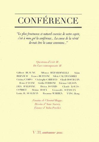 Conférence N° 33, Automne 2011
