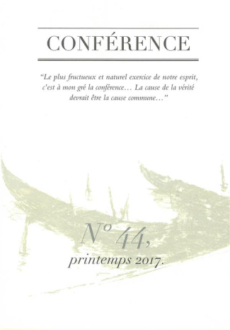 Conférence N° 44, printemps 2017