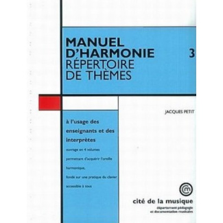 Manuel d'harmonie - Volume 3 Répertoire de thèmes