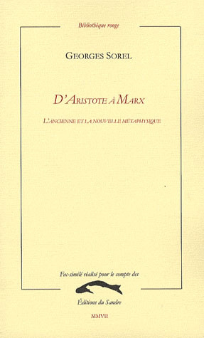 D'ARISTOTE A MARX