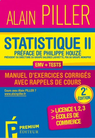 Statistique pour économistes. Manuel d'exercices corrigés avec rappels de cours Tome 2, 2e édition
