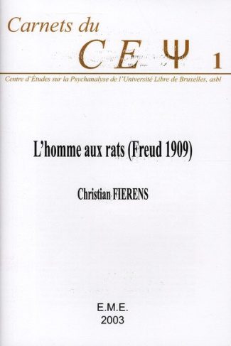 Cahiers du Cepsy : L'homme aux rats (Freud 1909)