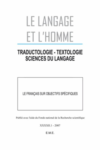 Le Langage et l'Homme N° 421 : Le français sur objectifs spécifiques