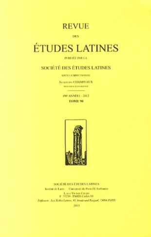 Revue des études latines N° 90/2012