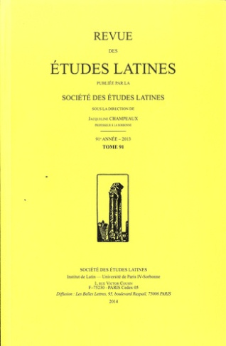 Revue des études latines N° 91/2013