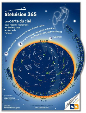 Stelvision 365. Une carte du ciel pour repérer facilement les étoiles, tous les jours de l'année, 6e