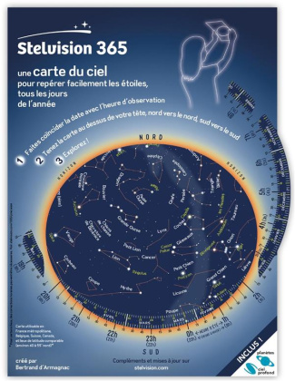 Stelvision 365. Une carte du ciel pour repérer facilement les étoiles, tous les jours de l'année, 11