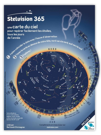 Stelvision 365. Une carte du ciel pour repérer facilement les étoiles, tous les jours de l'année, 12