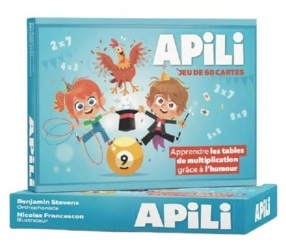 Apili jeu de 60 cartes - Apprendre les tables de multiplications grâce à l'humour