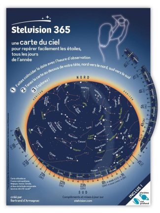 Stelvision 365. Une carte du ciel pour repérer facilement les étoiles, tous les jours de l'année, 13