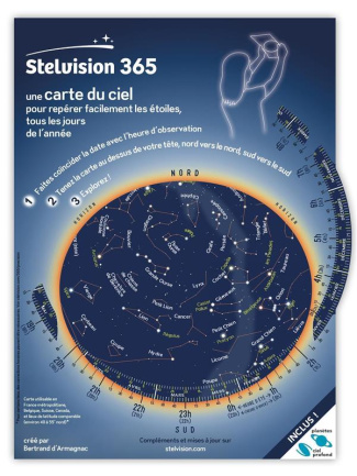 Stelvision 365. Une carte du ciel pour repérer facilement les étoiles, tous les jours de l'année, 14