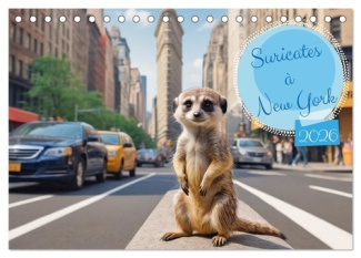Suricates à New York (Calendrier de bureau 2026 DIN A5 vertical), CALVENDO calendrier mensuel. Les s