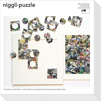 Niggli-puzzle. Coffret 5 puzzles de 16 pièces chacun. Allemand/Anglais