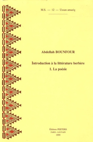 INTRODUCTION A LA LITTERATURE BERBERE 1 LA POESIE