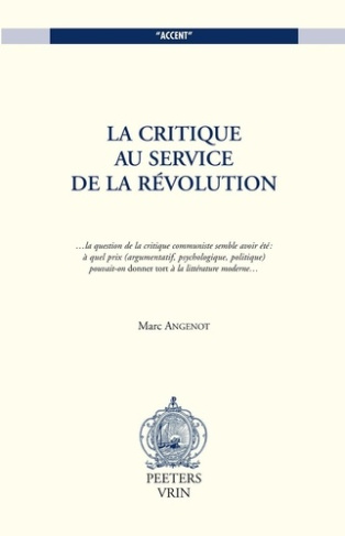 LA CRITIQUE AU SERVICE DE LA REVOLUTION