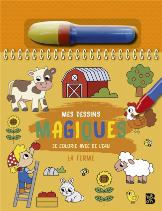 La ferme. Je colorie avec de l'eau