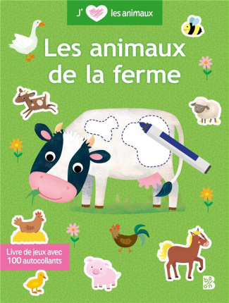 Les animaux de la ferme. Livre de jeu avec 100 autocollants