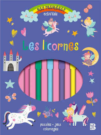 Les licornes. Puzzles, jeux, coloriages. Avec des feutres