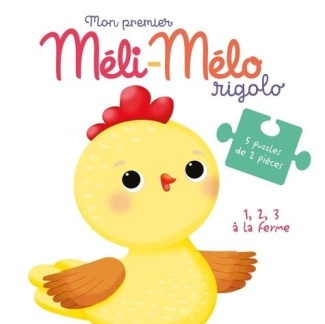 1, 2, 3 à la ferme. 5 puzzles de 2 pièces