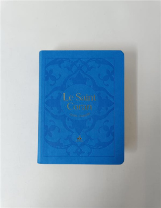 Le Saint Coran Arabe - Français. Souple, petit format, bleu