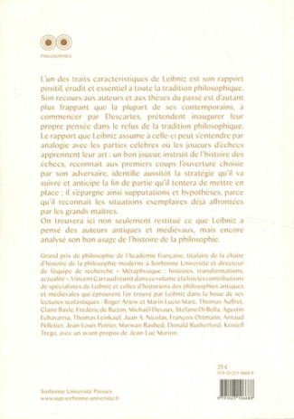 L'or dans la boue. Leibniz et les philosophies antiques et médiévales