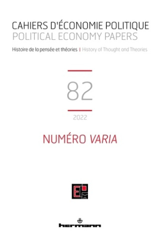 Cahiers d'économie politique N° 82, 2022 : Numéro varia