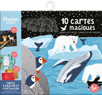 10 cartes magiques. Cartes à gratter et à métallliser