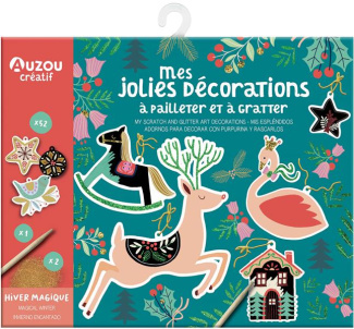 MES JOLIES DECORATIONS A PAILLETER ET A GRATTER - HIVER MAGIQUE