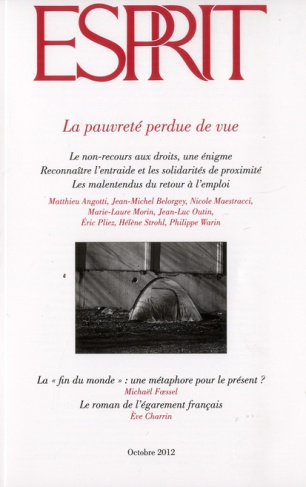 Esprit N° 388, octobre 2012 : La pauvreté perdue de vue