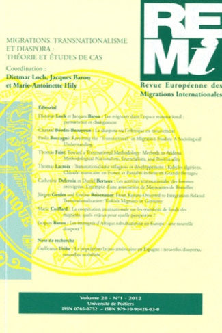 Revue européenne des migrations internationales Volume 28 N° 1/2012 : Migrations, transnationalisme