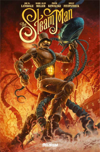 Steam Man. Duel avec le Cavalier noir