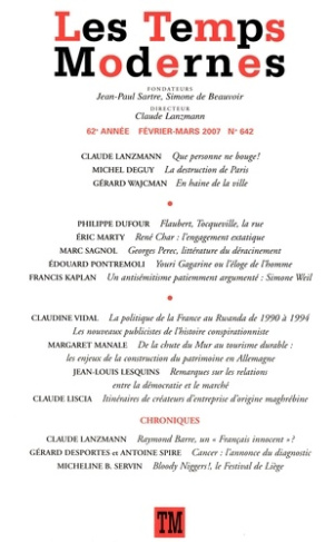 Kail_Michel_Collectif_Lanzmann_Claude_Cuau_Ber-Les_Temps_Modernes_642_Les_Temps_Modernes_Tome_642-9782070784653_0