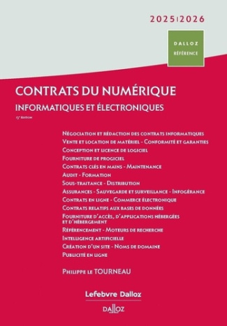 le-tourneau-philippe-contrats-du-numerique-informatiques-et-electroniques-edition-2025-2026_0
