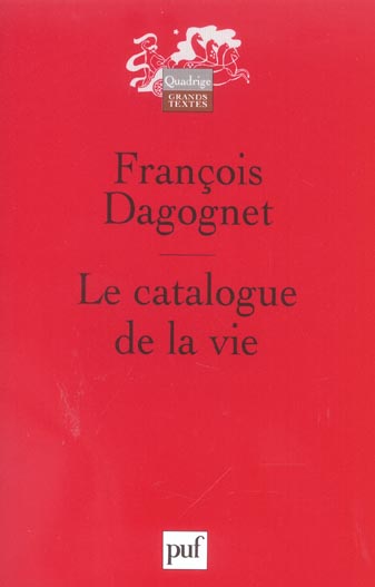 Le catalogue de la vie. Etude méthodologique sur la taxinomie