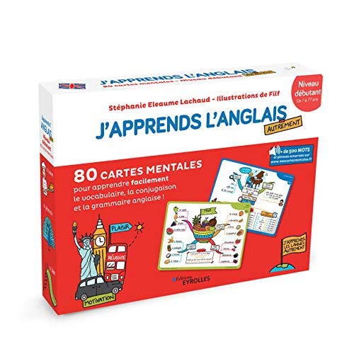 J'apprends l'anglais autrement. Niveau débutant. 80 cartes mentales pour apprendre facilement le voc
