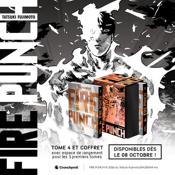Fire Punch Tome 4 : Burning edition. Coffret avec cale pour ranger les 3 autres tomes