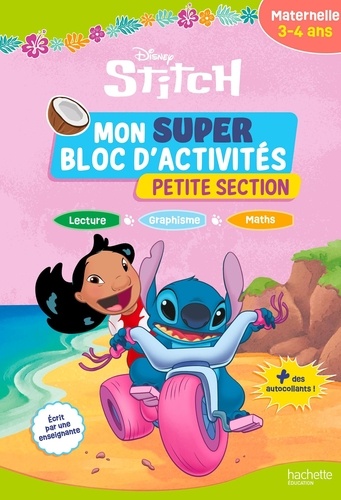 Mon super bloc d'activités Stitch Petite Section. Maternelle 3-4 ans - Avec des autocollants !