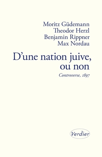 D'une nation juive, ou non. Controverse, Vienne, 1897