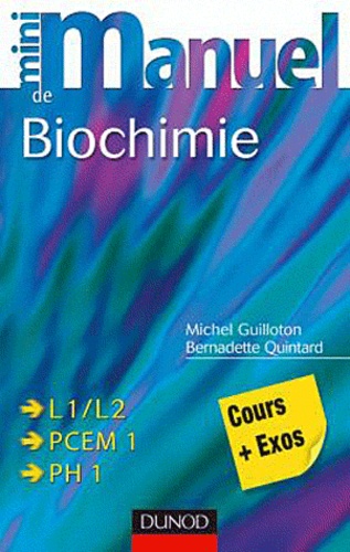 Mini manuel de biochimie / Cours Exos QCM/QROC