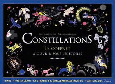 Constellations. Avec 1 poster géant, 130 stickers et 12 étoiles phospho, 1 carte du ciel