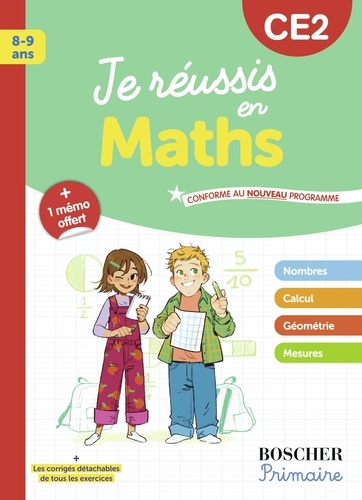Je réussis en maths CE2. 1 mémo offert, Edition 2025