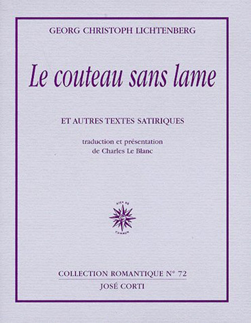 Le couteau sans lame. Et autres textes satiriques
